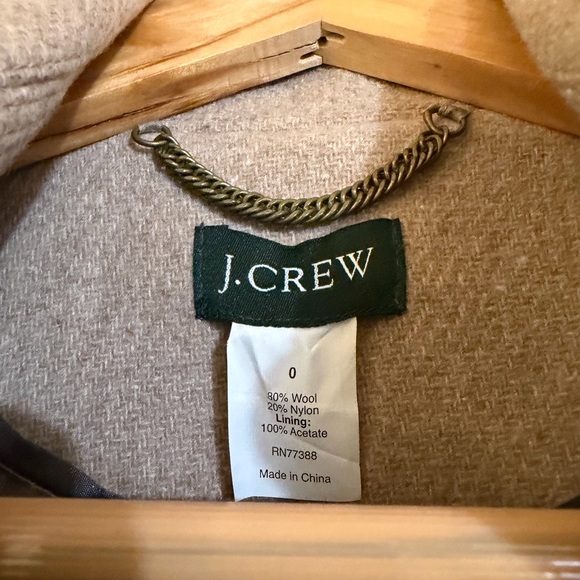 J. Crew Classic Camel Trench Coat Size 0 - Picture 3 of 5